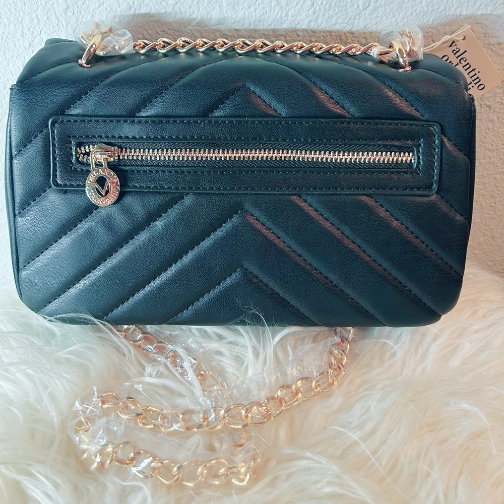 🇮🇹Valentino Orlandi Black Crossbody Bag with Gold Chain NWT - Picture 2 of 7